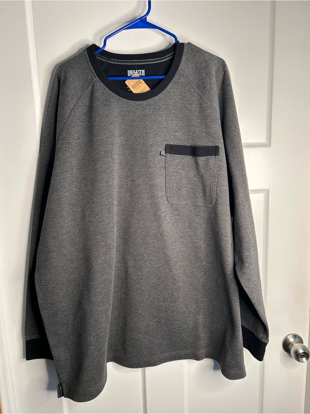Duluth Trading Co Men’s 3X Double Time Long Sleeve Crew Gray New 3306
